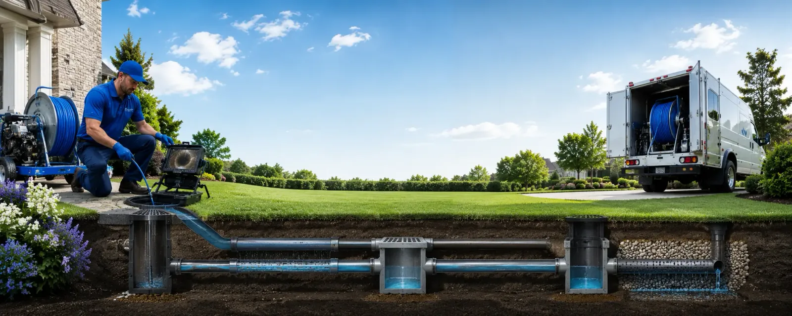 Outdoor drain cleaning information for Sarepta, LA
